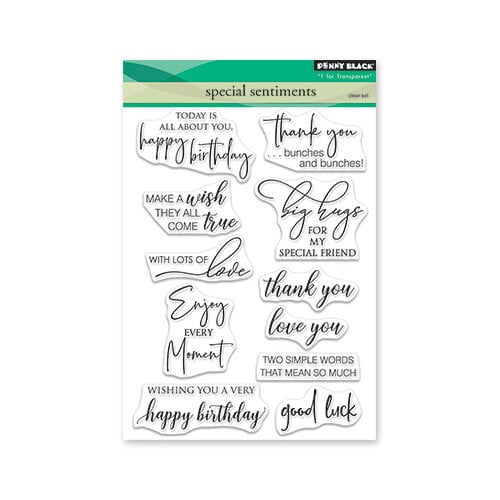 Penny Black - Full Bloom Collection - Clear Photopolymer Stamps - Special Sentiments