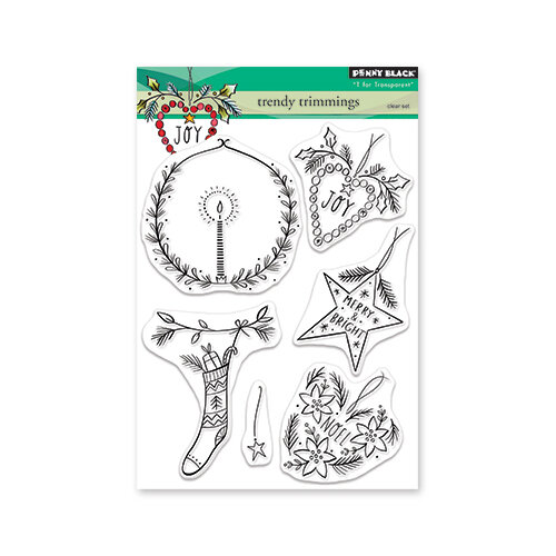 Penny Black - Christmas - Clear Photopolymer Stamps - Trendy Trimmings