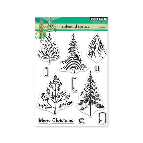 Penny Black - Christmas - First Snow Collection - Clear Photopolymer Stamps - Splendid Spruce