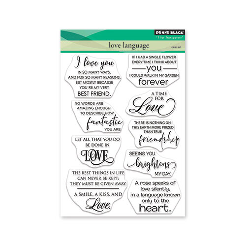 Penny Black - Share The Love Collection - Clear Photopolymer Stamps - Love Language