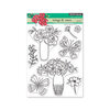 Penny Black - Secret Garden Collection - Clear Photopolymer Stamps - Wings And Vases