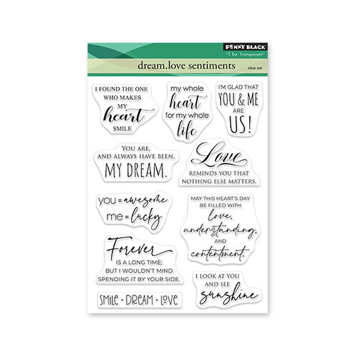 Penny Black - Clear Photopolymer Stamps - Dream Love Sentiments