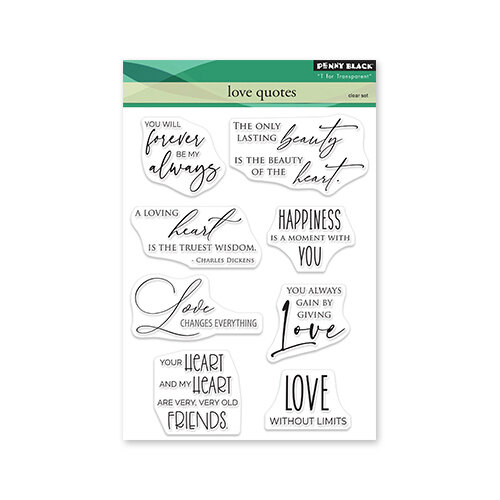 Penny Black - Clear Photopolymer Stamps - Love Quotes
