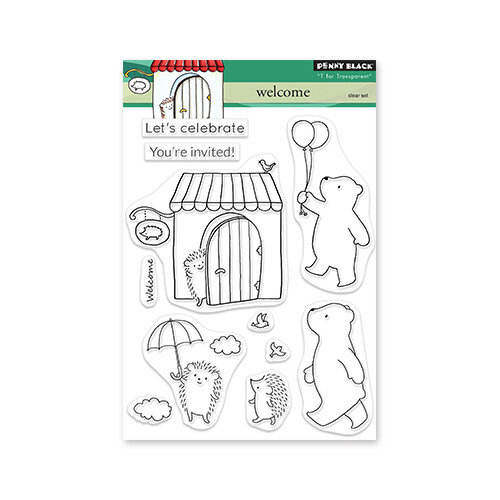 Penny Black - Delight Collection - Clear Photopolymer Stamps - Welcome