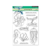 Penny Black - Dream and Discover Collection - Clear Photopolymer Stamps - Swimming By