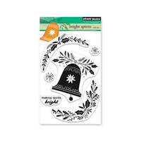 Penny Black - Christmas - Making Spirits Bright Collection - Clear Photopolymer Stamps - Bright Spirits