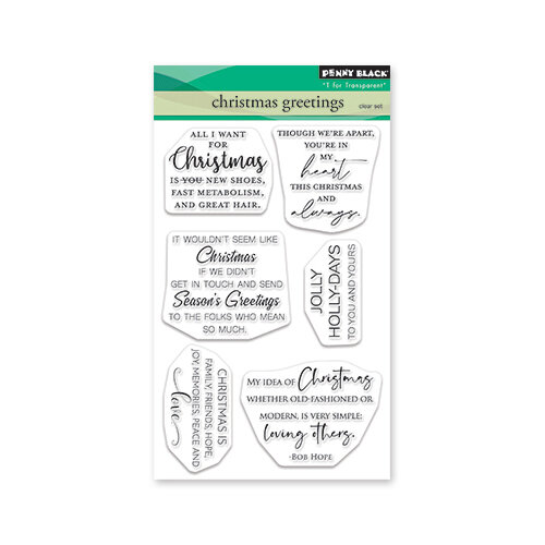 Penny Black - Making Spirits Bright Collection - Clear Photopolymer Stamps - Christmas Greetings