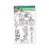 Penny Black - Making Spirits Bright Collection - Clear Photopolymer Stamps - Christmas Cycling