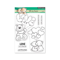 Penny Black - Bunches of Love Collection - Clear Photopolymer Stamps - Fill My Heart