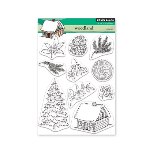 Penny Black - Winter Collection - Clear Photopolymer Stamps - Woodland