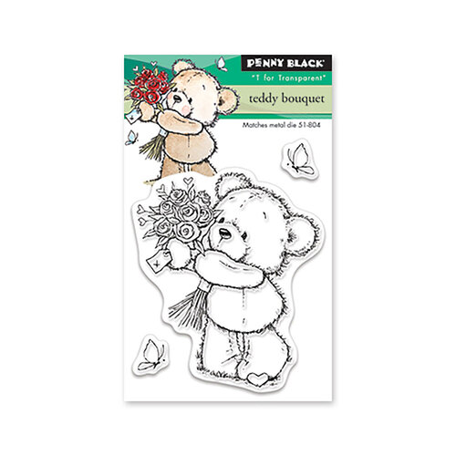 Penny Black - Clear Photopolymer Stamps - Teddy Bouquet