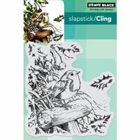 Penny Black - Christmas - Cling Mounted Rubber Stamps - Snowy Perch
