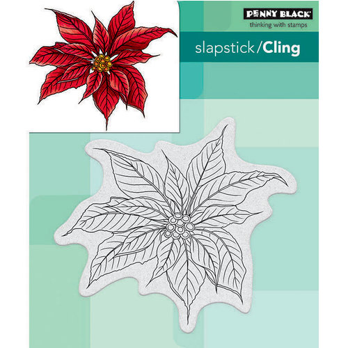 Penny Black - Christmas - Cling Mounted Rubber Stamps - Christmas Poinsettia