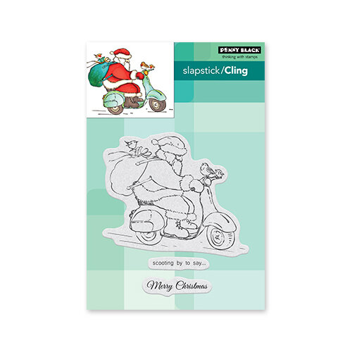 Penny Black - Cling Mounted Rubber Stamps - Christmas - Scooting By