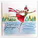 Penny Black - Making Spirits Bright Collection - Christmas - Cling Mounted Rubber Stamps - Seasonal Skater