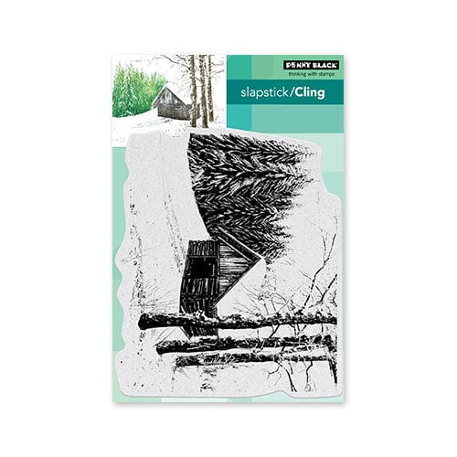 Penny Black - Winter Collection - Cling Mounted Rubber Stamps - Country Cabin