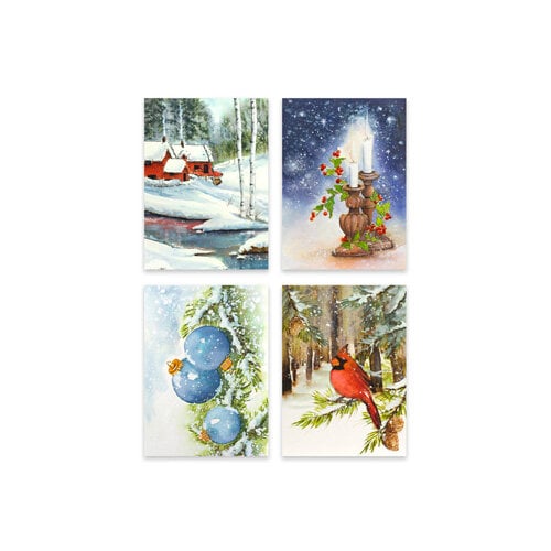 Penny Black - Christmastime Collection - 3.25 x 4.5 Premium Cardstock Pack - Reflections