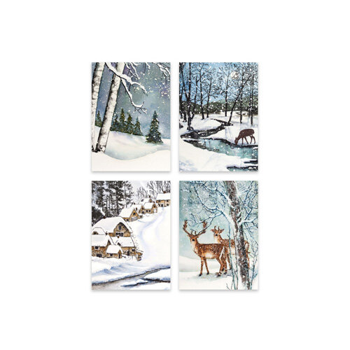 Penny Black - Winter Dream Collection - 3.25 x 4.5 Premium Cardstock Pack