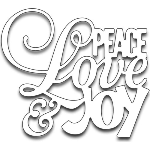 Penny Black - Creative Dies - Peace Love and Joy