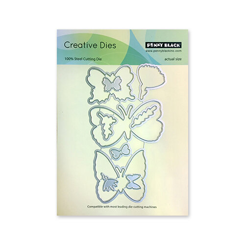 Penny Black - Timeless Collection - Creative Dies - Butterfly Garden Cut Out