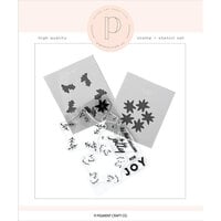 Pigment Craft Co - Clear Photopolymer Stamp and Stencil Set - Star Wreath