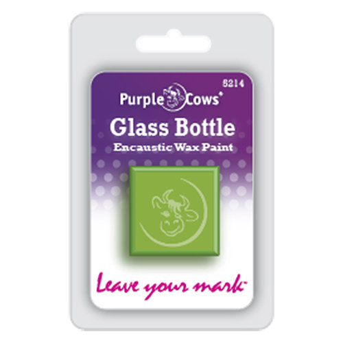 Purple Cows Incorporated - Encaustic Paint Cubes - Glass Bottle Green