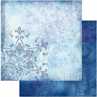 The Paper Element - Blue Flannel Collection - 12 x 12 Double Sided Paper - Frost, BRAND NEW
