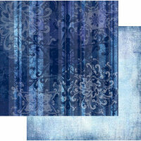 The Paper Element - Blue Flannel Collection - 12 x 12 Double Sided Paper - Snuggle Up, BRAND NEW