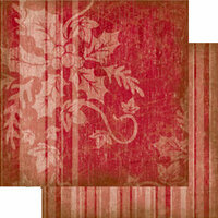 The Paper Element - Tinsel Town Collection - 12 x 12 Double Sided Paper - Holly and Ivy, BRAND NEW