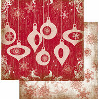 The Paper Element - Tinsel Town Collection - 12 x 12 Double Sided Paper - Mistletoe, CLEARANCE