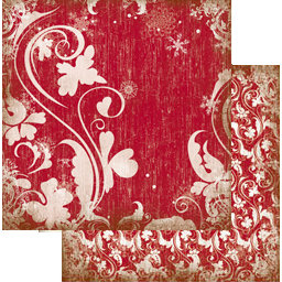 The Paper Element - Tinsel Town Collection - 12 x 12 Double Sided Paper - Sugar Plum, BRAND NEW