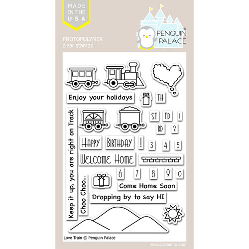 Penguin Palace - Clear Photopolymer Stamps - Love Train