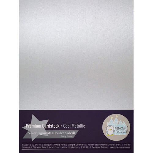 Penguin Palace - 8.5 x 11 Heavyweight Premium Cardstock - Cool Metallic