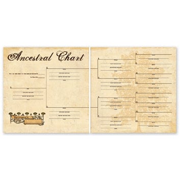 The Paper Loft - For the Record Collection - 12 x 12 Double Sided Paper - Ancestral Chart