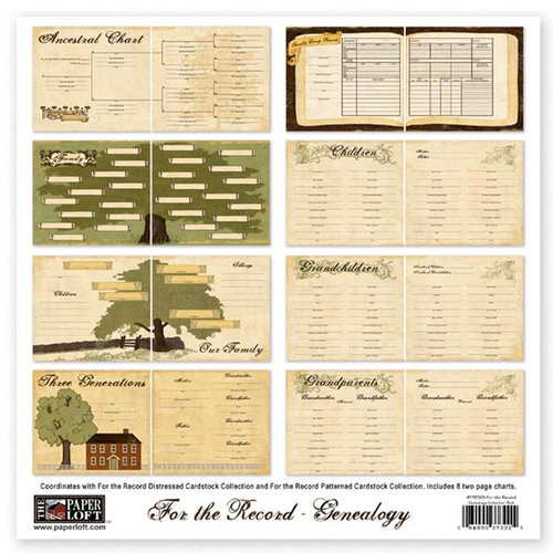 The Paper Loft - For the Record Collection - Genealogy Collection Pack