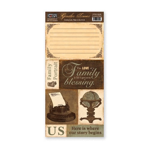 The Paper Loft - Gentler Times Collection - Cardstock Pieces - Family