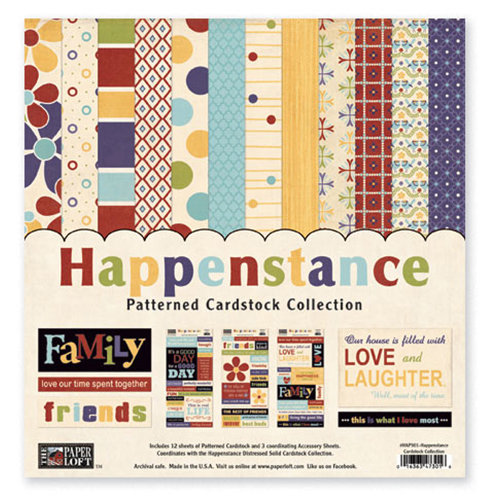 The Paper Loft Collection - Happenstance Collection - 12 x 12 Patterned Cardstock Pack