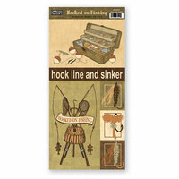 The Paper Loft - Hooked on Fishing Collection - Cardstock Pieces - Line and Sinker