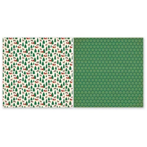 The Paper Loft - A Holly Jolly Christmas Collection - 12 x 12 Double Sided Paper - Reindeer Games