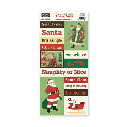 The Paper Loft - A Holly Jolly Christmas Collection - Cut Apart Cardstock Pieces - Santa Claus