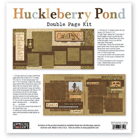 The Paper Loft - Huckleberry Pond Collection - 12 x 12 Double Page Kit - Camping