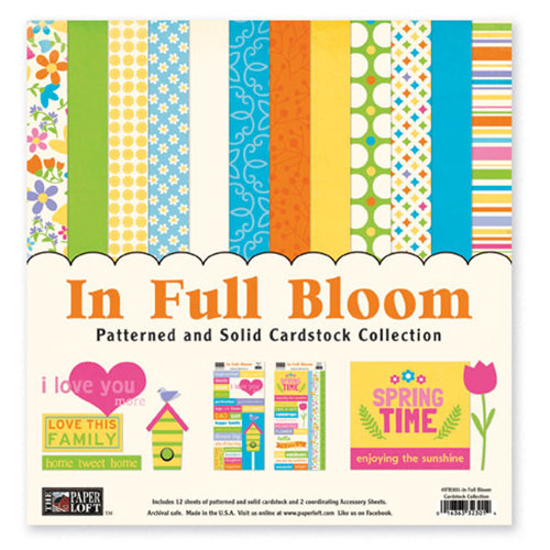 The Paper Loft Collection - In Full Bloom Collection - 12 x 12 Patterned and Distressed Cardstock Pack