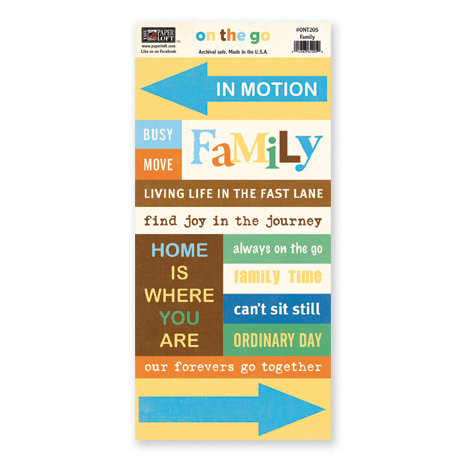 The Paper Loft - On the Go Collection - Cardstock Pieces - Family