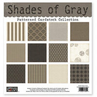 The Paper Loft - Shades of Gray Collection - 12 x 12 Patterned Cardstock Pack