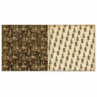 The Paper Loft - Scattered Pine Mountain Collection - 12 x 12 Double Sided Paper - Fawn Lake Forest
