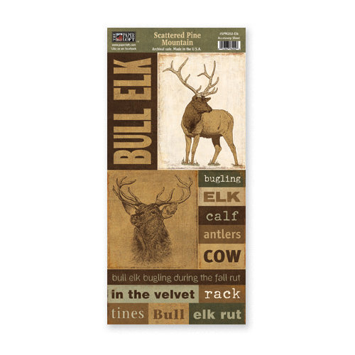 The Paper Loft - Scattered Pine Mountain Collection - Cardstock Pieces - Elk