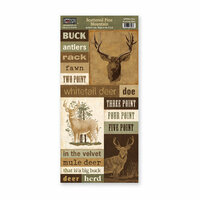 The Paper Loft - Scattered Pine Mountain Collection - Cardstock Pieces - Deer