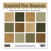 The Paper Loft - Scattered Pine Mountain Collection - 12 x 12 Distressed Cardstock Pack