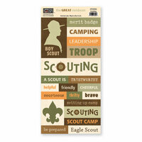 The Paper Loft - The Great Outdoors Collection - Cardstock Pieces - Scouting