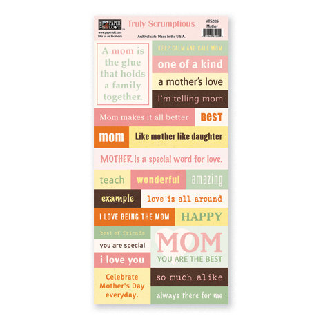The Paper Loft - Truly Scrumptious Collection - Cardstock Pieces - Mother
